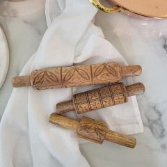 Carved Pattern Rolling Pin Set of 3