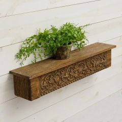 Carved Wood Wall Shelf