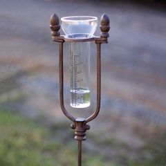 Cast Iron Acorn Rain Gauge