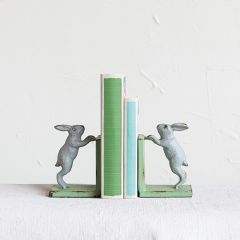 Cast Iron Bunny Bookends