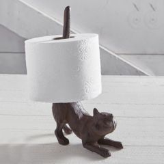 Cast Iron Cat Paper Roll Holder