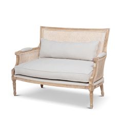 Casual Cane Back Love Seat