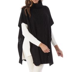 Casual Collection Turtleneck Poncho Cape