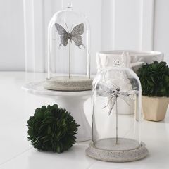 Insect In Dome Cloche Tabletop Decor Set of 2