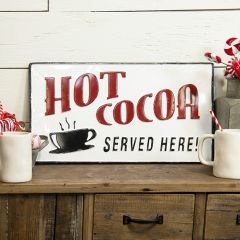 Vintage Style Metal Hot Cocoa Sign