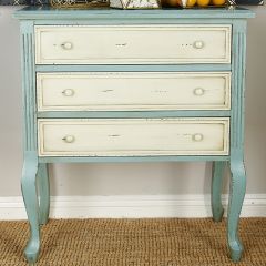 3 Drawer French Country Accent Table