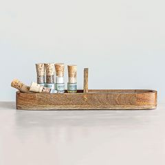 Wood Cracker Tray with Pivoting Piece