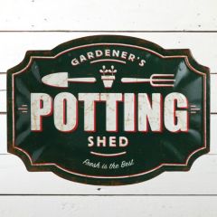 Embossed Tin Potting Shed Sign
