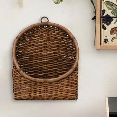 Rattan Cottage Wall Basket