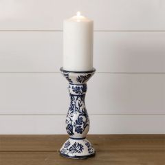 Ceramic Floral Candle Holder Set of 2