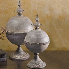 Tabletop Sphere Finial Decor Set of 2