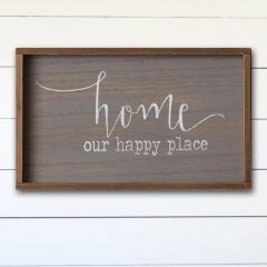 Home Our Happy Place Framed Sign