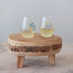 Cheers To Mommy Juice Stemless Wine Glass Set of 2