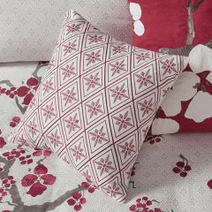 Cherry Blossoms Diamond Detailed Throw Pillow