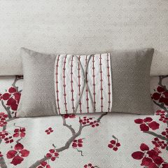 Cherry Blossoms Embroidered Accent Pillow