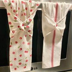 Cherry Print Kitchen Towel Set of 2