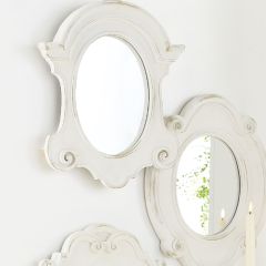 Chic Distressed Wall Mirror Collection Set of 3