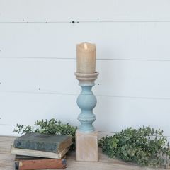 Chippy Cottage Blue Candle Stand