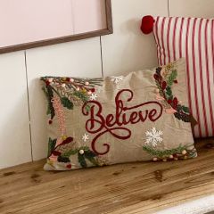 Christmas Cottage Throw Pillow