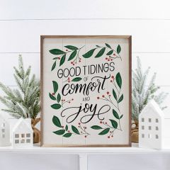 Christmas Sayings VI Good Tidings By Becky Thorns Wall Art