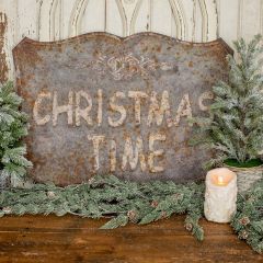Christmas Time Rustic Plaque Sign