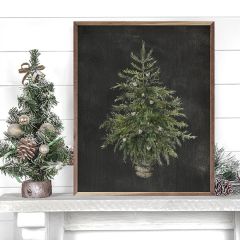 Christmas Tree Black Framed Wall Art