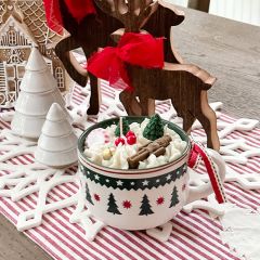 Christmas Tree Scented Ceramic Mug Candle