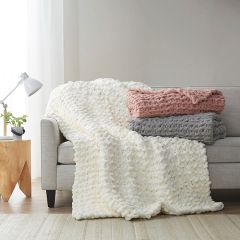 Chunky Knit Cozy Chenille Throw Blanket