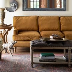 Classic Comforts Velvet Upholstered Sofa