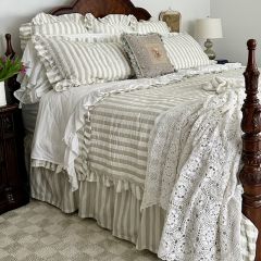 Classic Country Stripe Bed Skirt