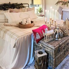 Classic Country Wheat Plaid Coverlet