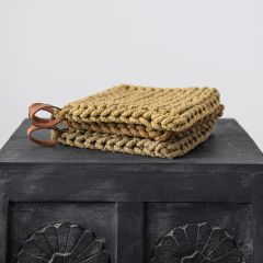 Classic Crocheted Potholders Set of 3
