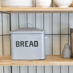 Classic Farmhouse Enameled Metal Bread Box