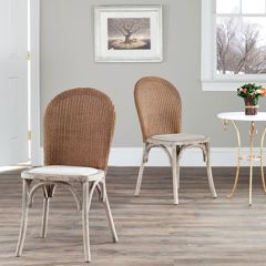 Classic Farmhouse Wicker Back Chair Set of 2