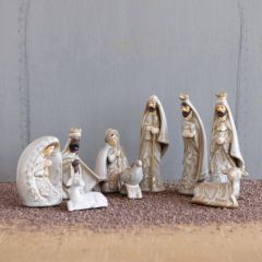 Classic Stoneware Nativity Set of 9