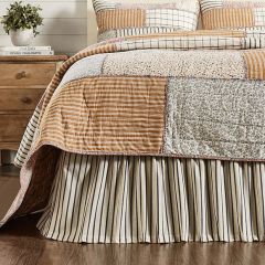 Classic Stripe Cotton Farmhouse Dust Ruffle