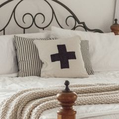 Classic Swiss Cross Cotton Throw Pillow