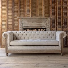 Classic Tufted Roll Arm Sofa