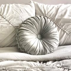 Classic Velvet Pleated Round Pillow