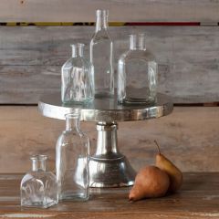 Clear Glass Farmhouse Bottle Vase Collection Set of 5