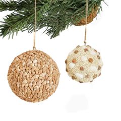 Coastal Ball Ornament Set of 2