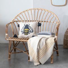 Coastal Cottage Rattan Settee