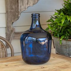 Cobalt Blue Glass Bottle Vase