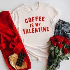 Coffee is My Valentine Tee Natural