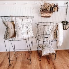Collapsible Wire Farmhouse Basket Stand