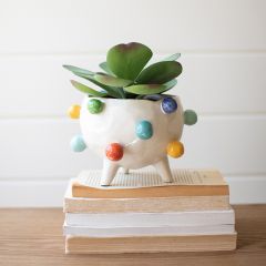 Colorful Bubbles Ceramic Planter