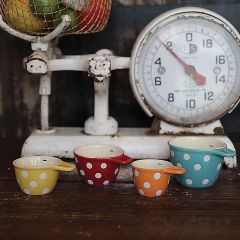 Colorful Polka Dot Measuring Cup Set of 4