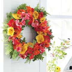 Colorful Poppy Wreath