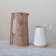 Contemporary Charms Stoneware Pitcher