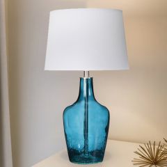 Contemporary Glass Lamp With Empire Shade
